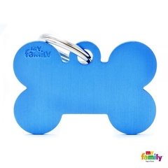 CHAPITA ALUMINIO HUESO MEDIANO AZUL