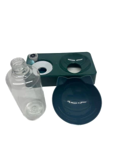 Bebedero Antiderrame con Comedero para Gatos-RS