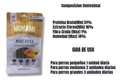 Mon Ami Snack Palitos Saludables Meat Stick carne de Cordero 150g - tienda online