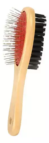 Cepillo Para Perro Doble De Madera -CC - Pet Crows