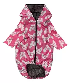 CAMPERA ROMPEVIENTO BULLDOG ROSA Y BLANCA-FD - comprar online