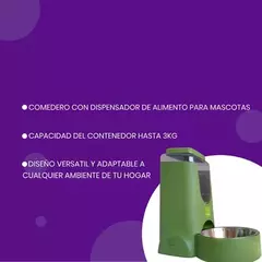 COMEDERO DISPENSER AUTOMÁTICO PREMIUM 3.5KG-RS - Pet Crows
