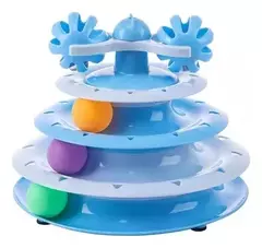 TORRE TRES NIVLES CON PELOTAS PARA GATO-RS