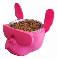 COMEDERO/BEBEDERO DE ALTURA BULLDOG PINK - PD - comprar online