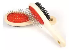 Cepillo Para Perro Doble De Madera -CC