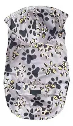 CAMPERA IMPERMEABLE CON CAPUCHA HUELLAS-RR - comprar online