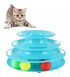 JUGUETE TORRE 3 NIVELES PARA GATO-RS - comprar online