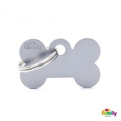 CHAPITA ALUMINIO HUESO CHICO GRIS