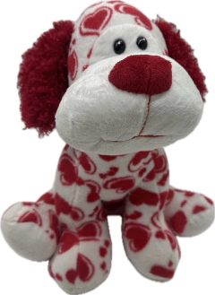 PELUCHE PERRO CORAZONES GIGANTE 32 CM ALTURA -IP