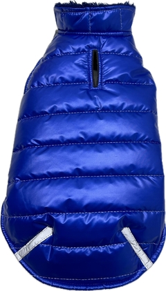 CHALECO PUFFER METALIZADO AZUL-CA