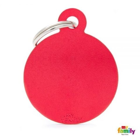 CHAPITA ALUMINIO CIRCULO GRANDE ROJO