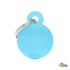 CHAPITA ALUMINIO CIRCULO CHICO CELESTE