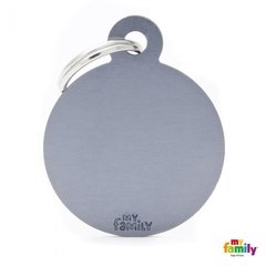 CHAPITA ALUMINIO CIRCULO GRANDE GRIS