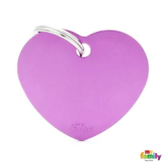 CHAPITA ALUMINIO CORAZÓN GRANDE VIOLETA