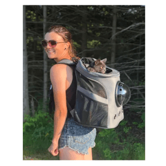 MOCHILA TRANSPORTADORA CON CAPSULA - RS - Pet Crows