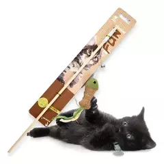 Cañita Pez Verde Hilos para gato-CC