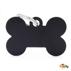CHAPITA ALUMINIO HUESO MEDIANO NEGRO