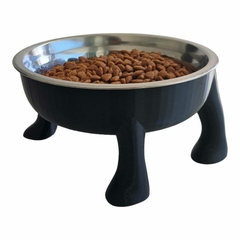 COMEDERO/BEBEDERO PATAS TAMAÑO CHICO 9 CM ALTURA COLOR NEGRO PREMIUM -PD - comprar online