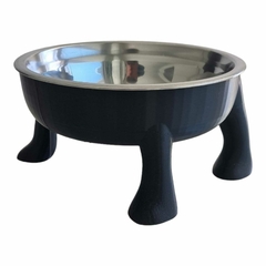 Imagen de COMEDERO/BEBEDERO PATAS TAMAÑO CHICO 9 CM ALTURA COLOR NEGRO PREMIUM -PD