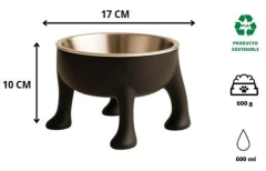 COMEDERO/BEBEDERO PATAS TAMAÑO CHICO 10 CM ALTURA COLOR BLANCO PREMIUM -PD - tienda online