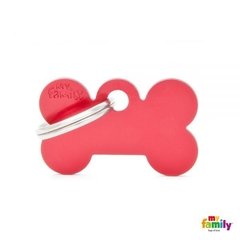 CHAPITA ALUMINIO HUESO CHICO ROJO