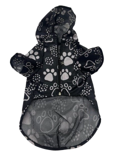 CAMPERA IMPERMEABLE CON CAPUCHA HUELLAS-RR en internet
