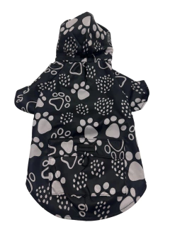 CAMPERA IMPERMEABLE CON CAPUCHA HUELLAS-RR - comprar online