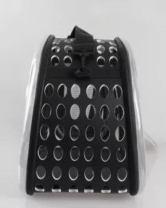 Imagen de BOLSO TRANSPORTADOR PLEGABLE TRANSPARENTE NEGRO - RS