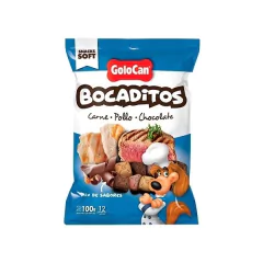 GOLOCAN BOCADITOS CARNE POLLO Y CHOCOLATE 100 GRS