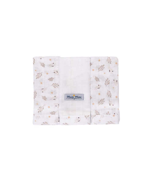 Pano de boca 3 unidades pacote Muito Mimo Neutro