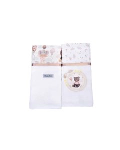 Toalha fralda com 2 unidades Muito Mimo Neutro