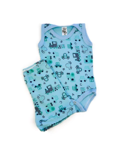 Conjunto Body Regata + Short Estampado Menino na internet
