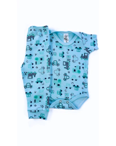 Conjunto Body Manga Curta + Calça Mijão Estampado Menino na internet