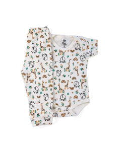 Conjunto Body Manga Curta + Calça Mijão Estampado Menino - loja online