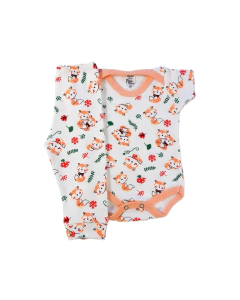 Conjunto Body Manga Curta + Calça Mijão Estampado Menina - loja online