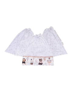 Saquinho maternidade kit com 3 unidades Muito Mimo Neutro - comprar online