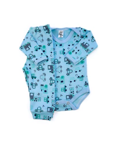 Conjunto Body Manga Longa + Calça Mijão Estampada Menino na internet