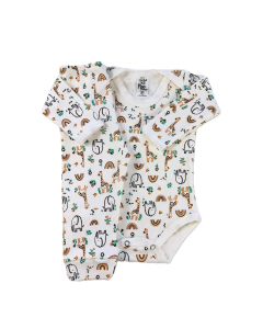 Conjunto Body Manga Longa + Calça Mijão Estampada Menino - Pipo Moda Bebe