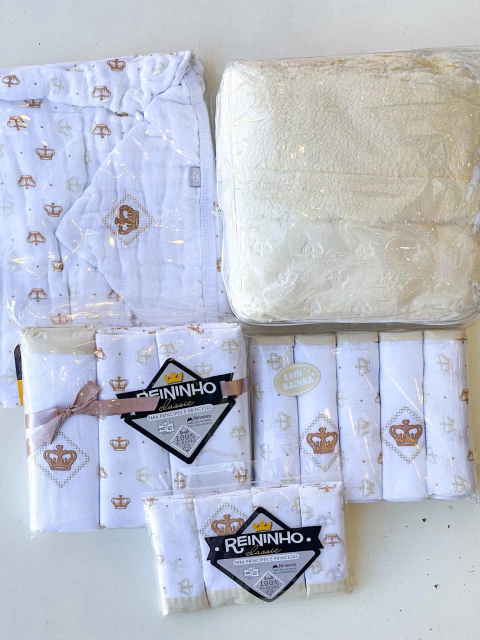 Kit Enxoval para Bebê Neutro 14 Peças – Linha Reininho Minasrey | Cores Neutras - comprar online