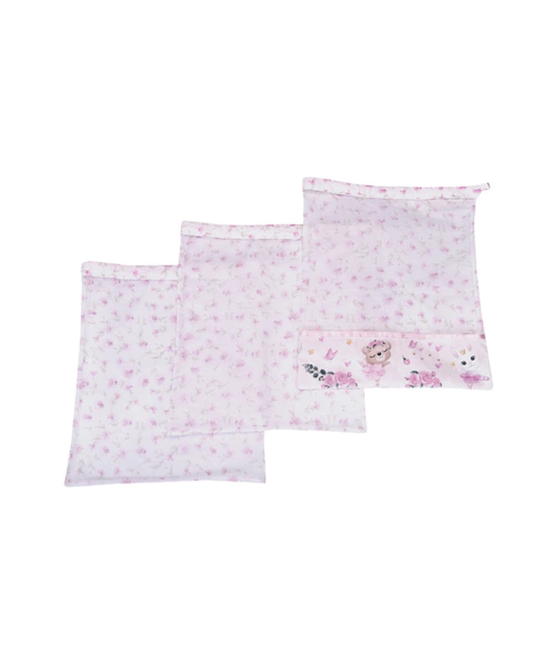 Saquinho maternidade kit com 3 unidades Muito Mimo Menina