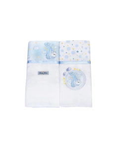 Toalha fralda com 2 unidades Muito Mimo Menino