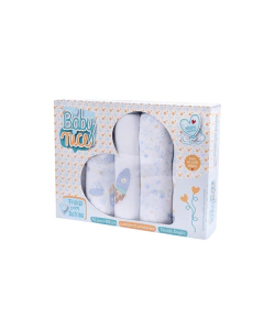 Fralda estampada com bainha 5 unidade caixa Baby Nice Menino - comprar online