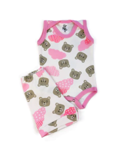 Conjunto Body Regata + Short Estampado Menina - Pipo Moda Bebe