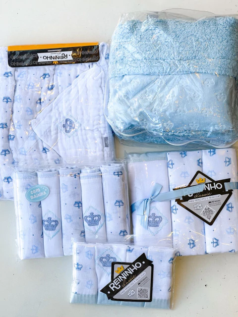 Kit Enxoval para Bebê Menino 14 Peças – Linha Reininho Minasrey | Azul Bebê - comprar online