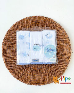 Kit Enxoval para Bebê Menino 15 Peças – Linha Alvinha Minasrey | Azul - Pipo Moda Bebe