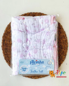 Kit Enxoval para Bebê Menina 15 Peças – Linha Alvinha Minasrey | Rosa