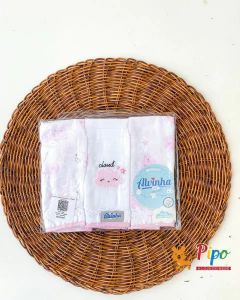 Kit Enxoval para Bebê Menina 15 Peças – Linha Alvinha Minasrey | Rosa - Pipo Moda Bebe
