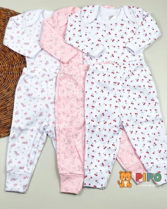 Kit 6 peças trio de conjunto menina body manga longa e calça - comprar online