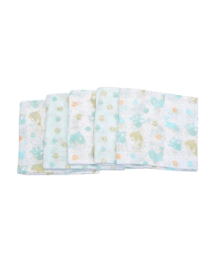 Fralda estampada com bainha 5 unidade pacote Baby Nice Neutro