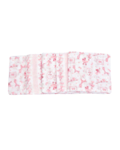 Fralda estampada com bainha 5 unidade pacote Baby Nice Menina